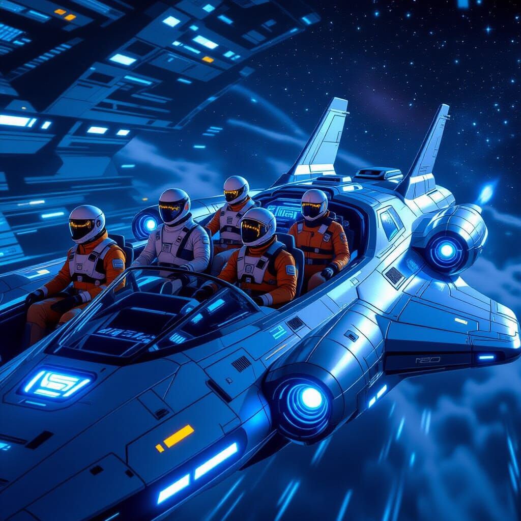 Starship Explorers Embark on Cosmic Journey