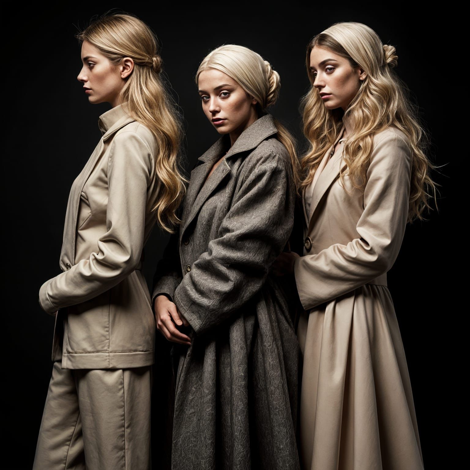 Three Enchanting Danish Women in Moody Elegance