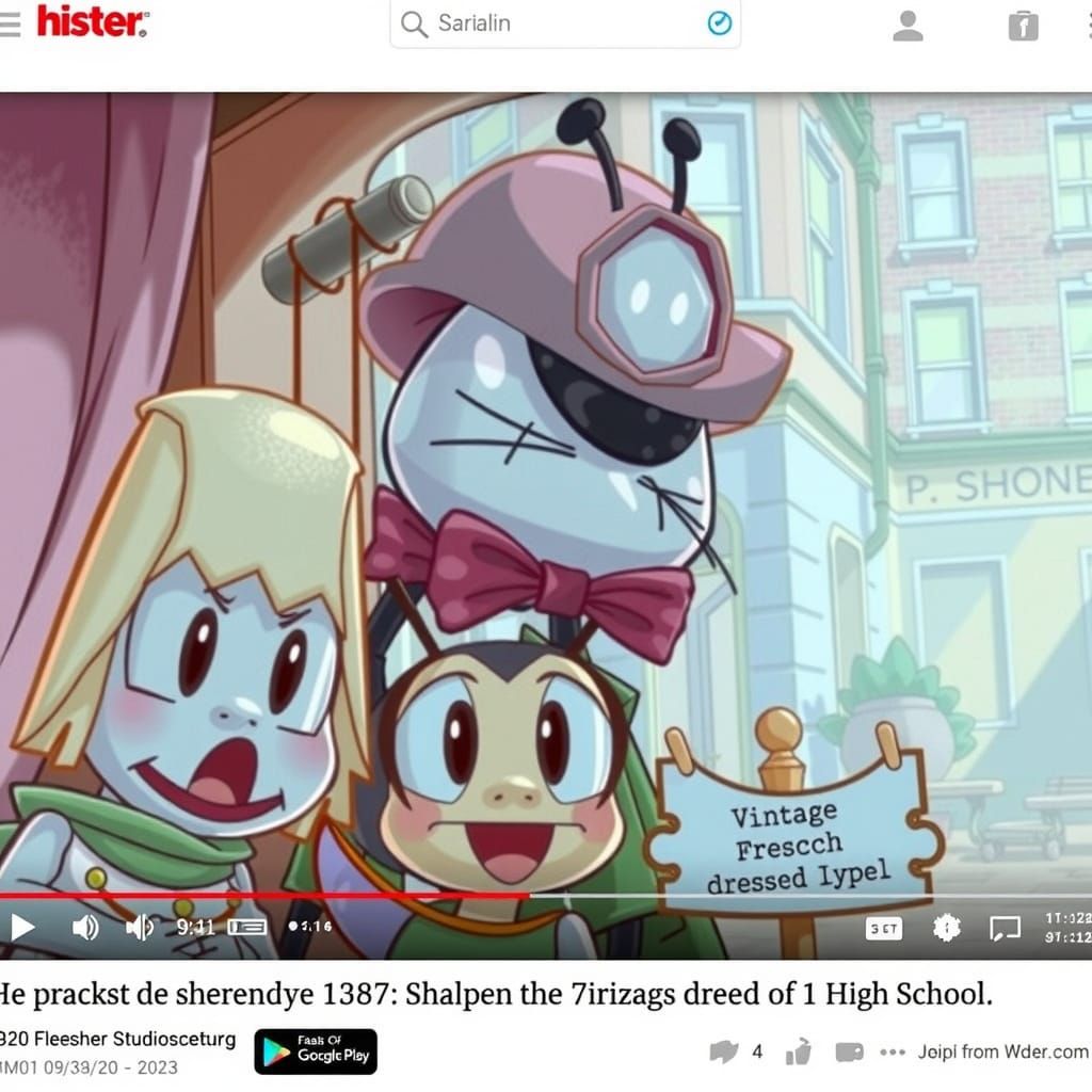 Vintage French Fashion in 1930s Cartoon Style