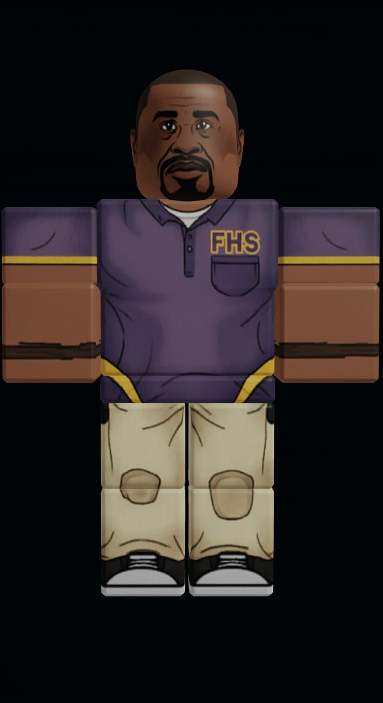 Coach as Roblox Avatar in T-Pose, 3D Render
