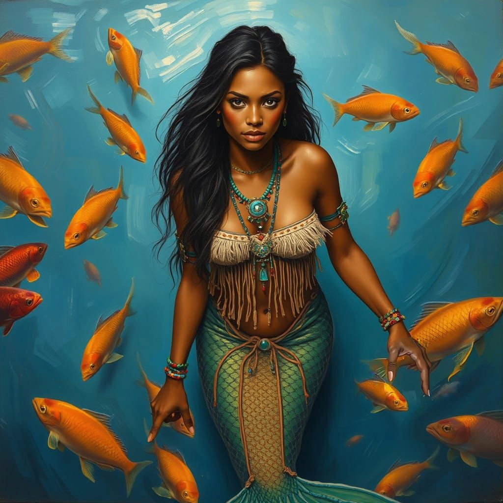 Iara: Brazilian Mermaid based on Tupi-Guarani Indigenous People