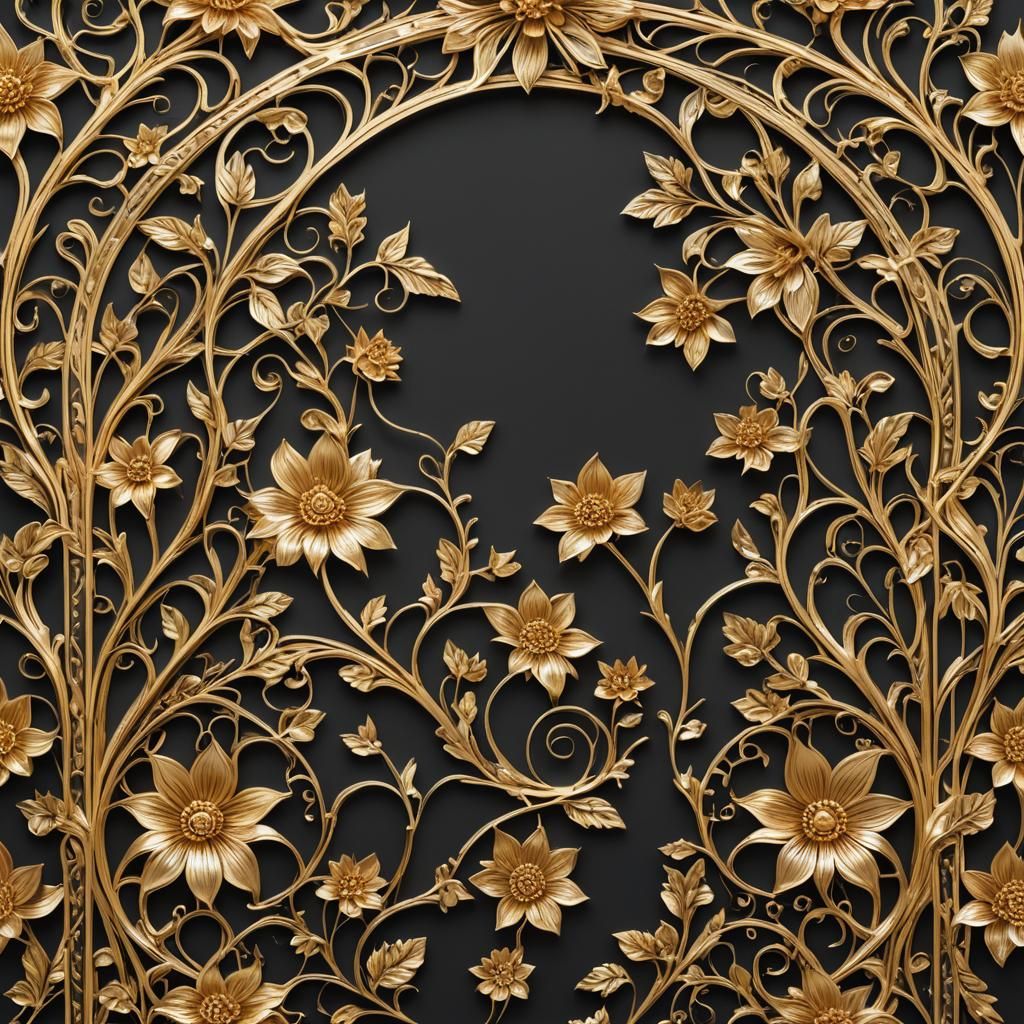 Gold filigree archway