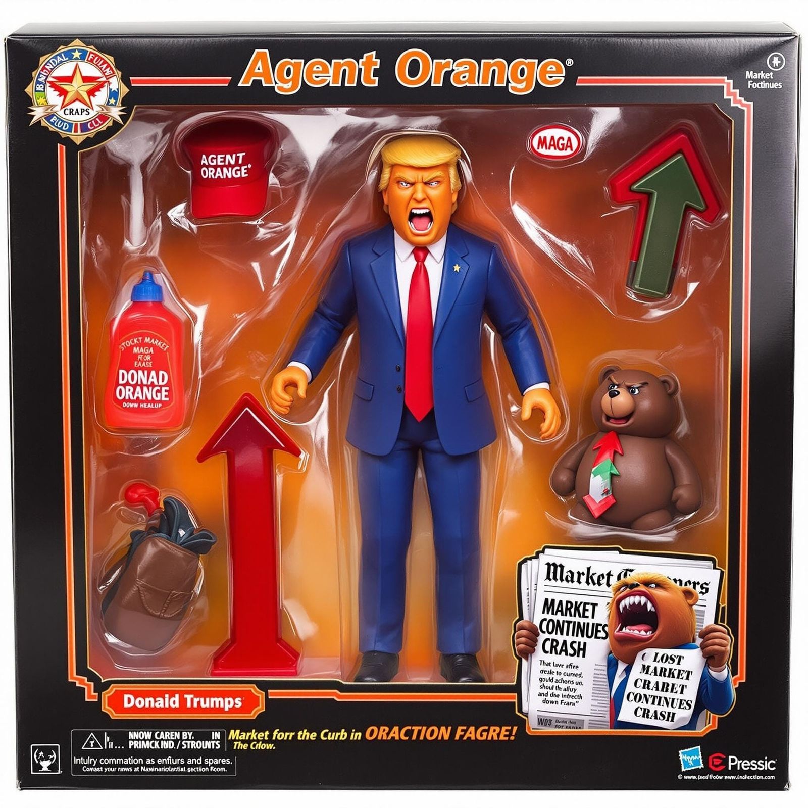 Satirical Action Figure in a Box: Agent Orange