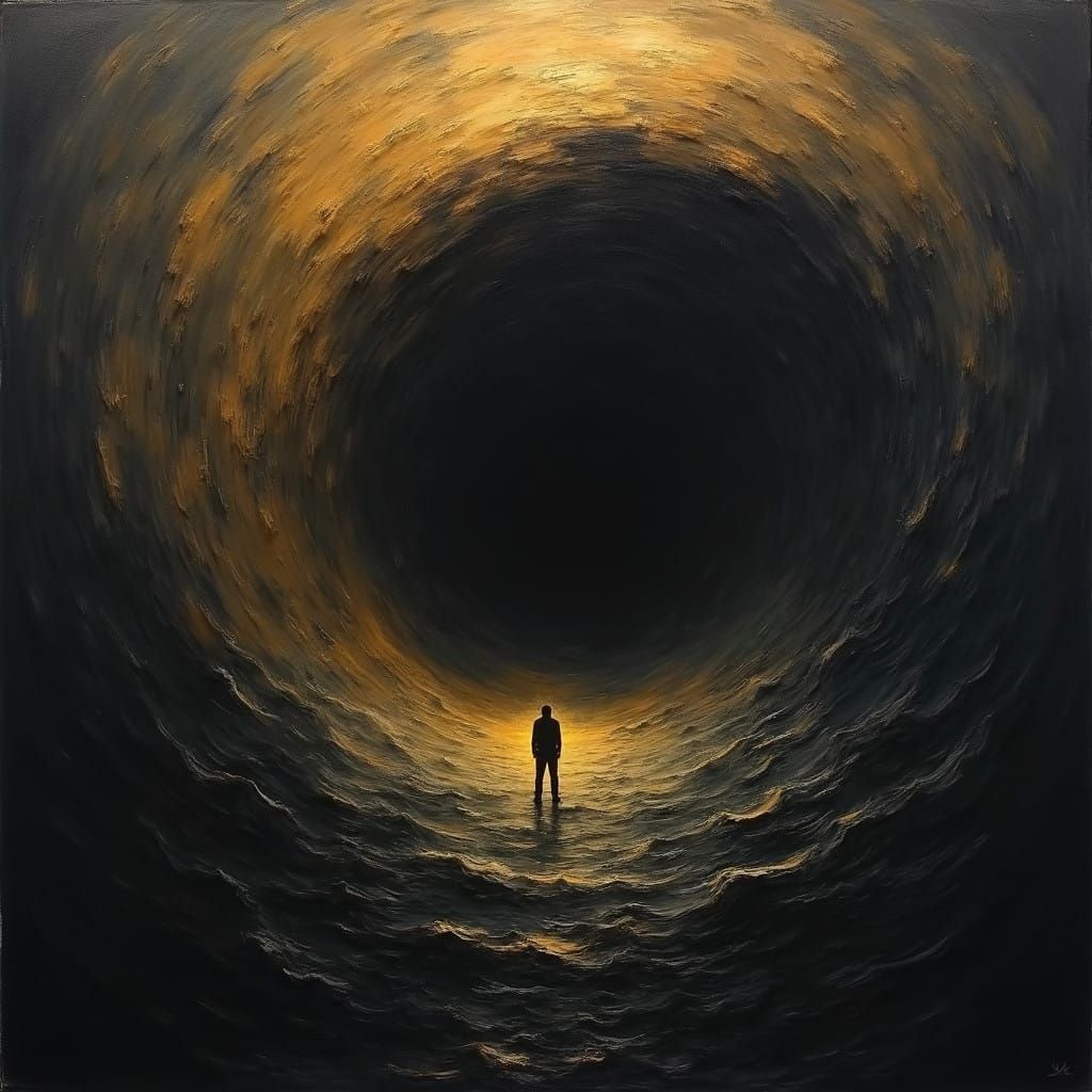 "There is nothing. Only warm, primordial blackness. Your conscience ferments in it — no larger than a single grain of ma...