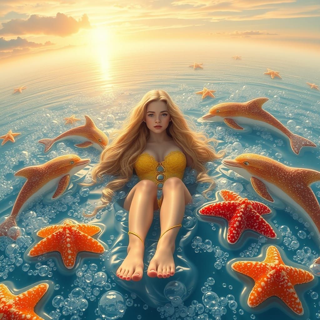 Soda Sea Dreamscape with Gummy Dolphins