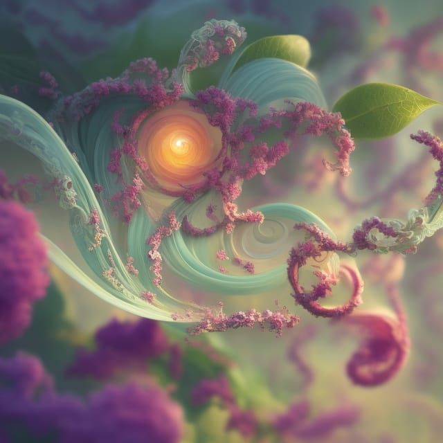 Lush Floral Vines in a Rococo Style