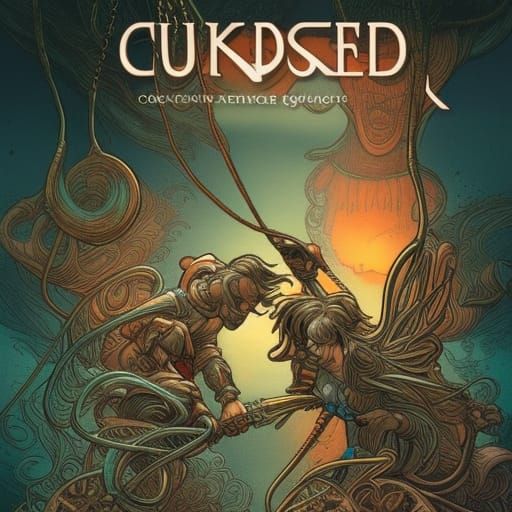 Cursed Necklace Ship in Comic Book Art Style