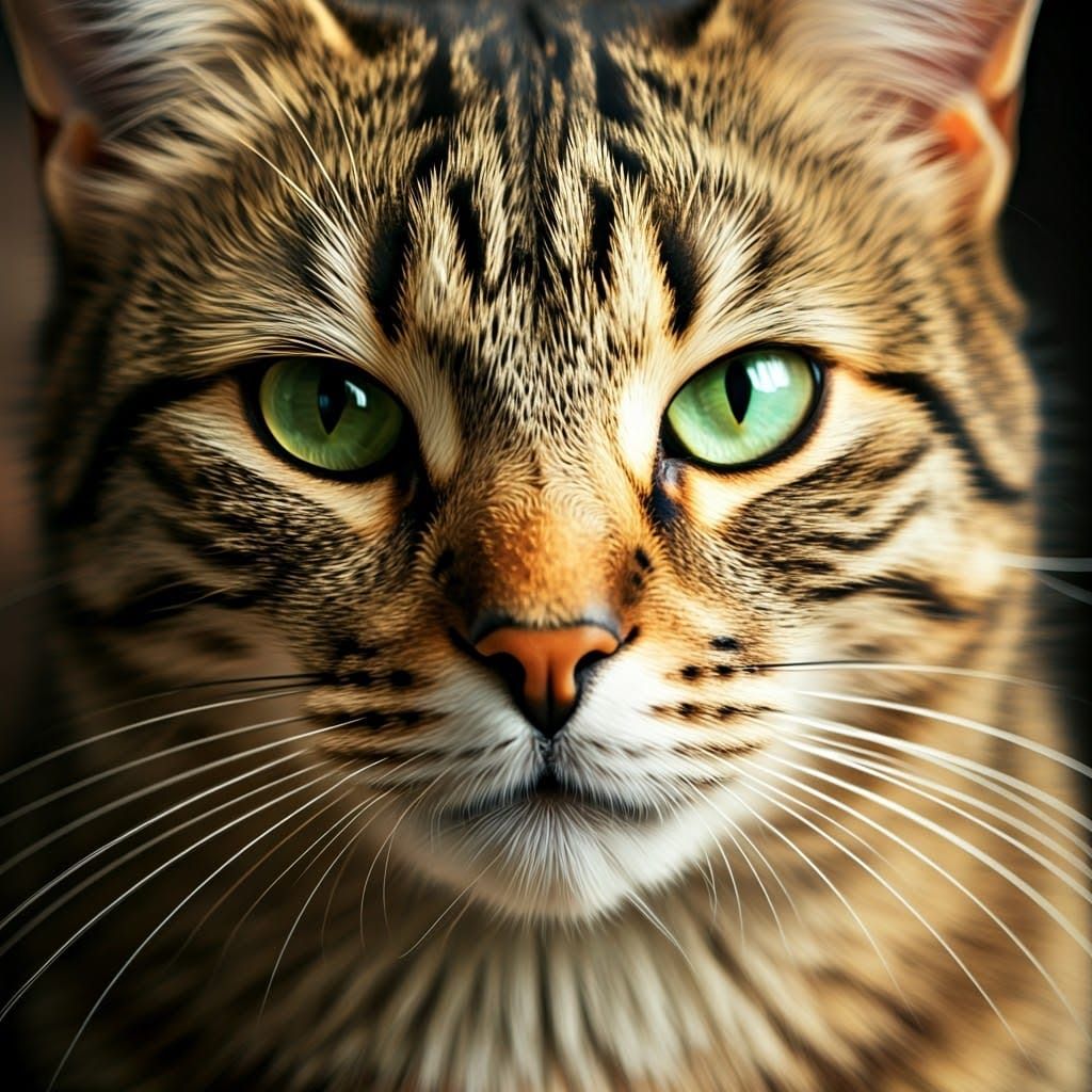 Delilah: A Cat Portrait in Gritty Realism Style