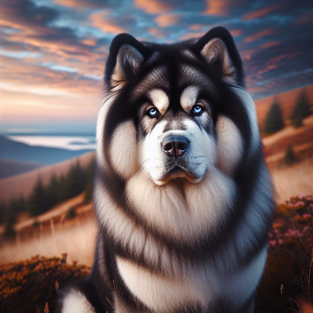Siberian Husky Tibetan Mastiff Hybrid Dog