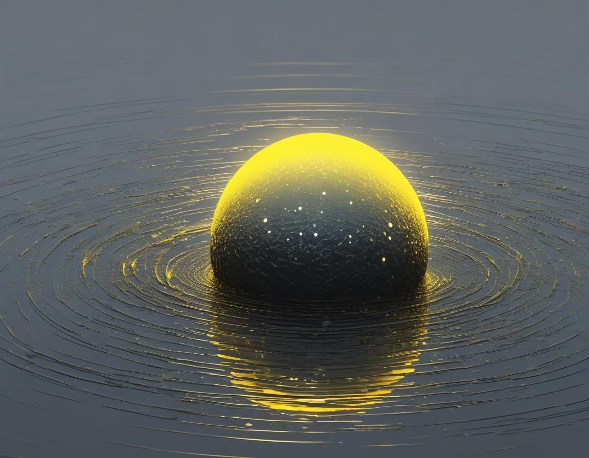 Ethereal Abstract Eclipse in Minimalist Style