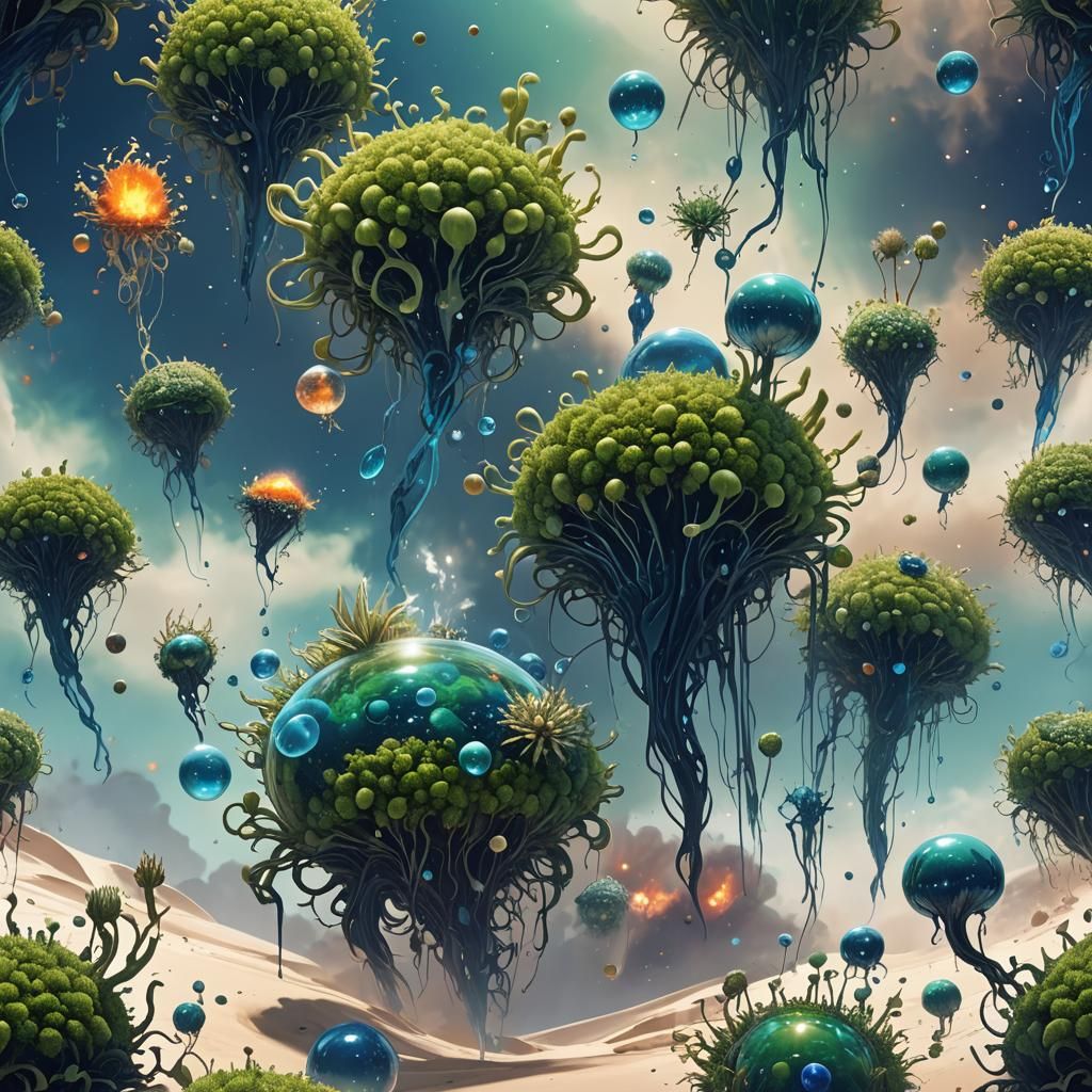 Strange Plants on a Windy Alien Planet