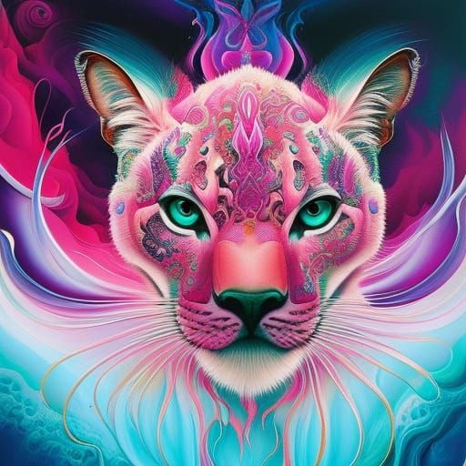 Pink Panther in Pink Monochromatic Fantasy