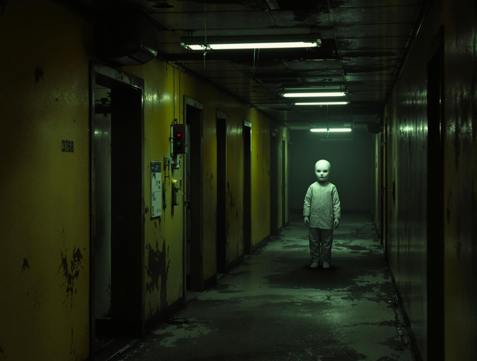 Abandoned Backrooms Corridor in Haunting Surrealism