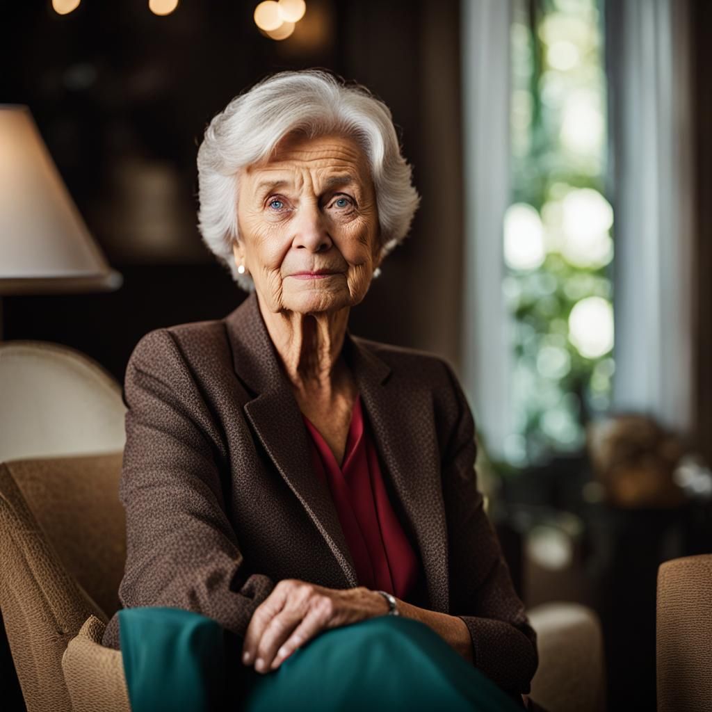 Elegant Woman's Ironic Gaze: Professional Photography