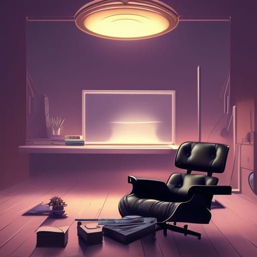 Eames Lounge Chair in Cosmic Space