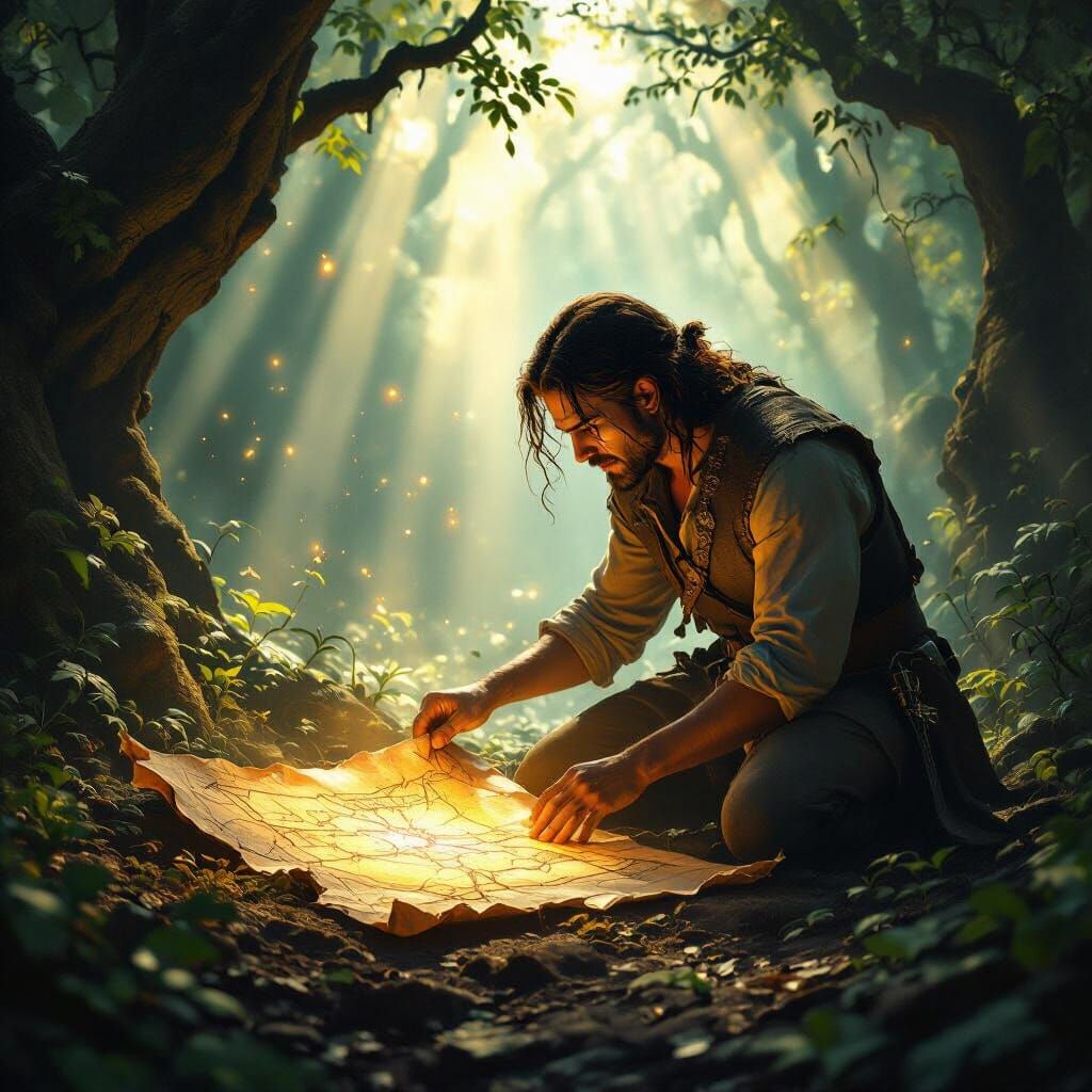 Fantasy Map Discovery in Ancient Forest