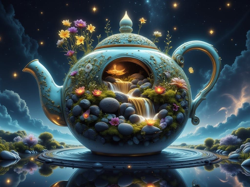 Cosmic Teapot Ecosystem in Deep Space
