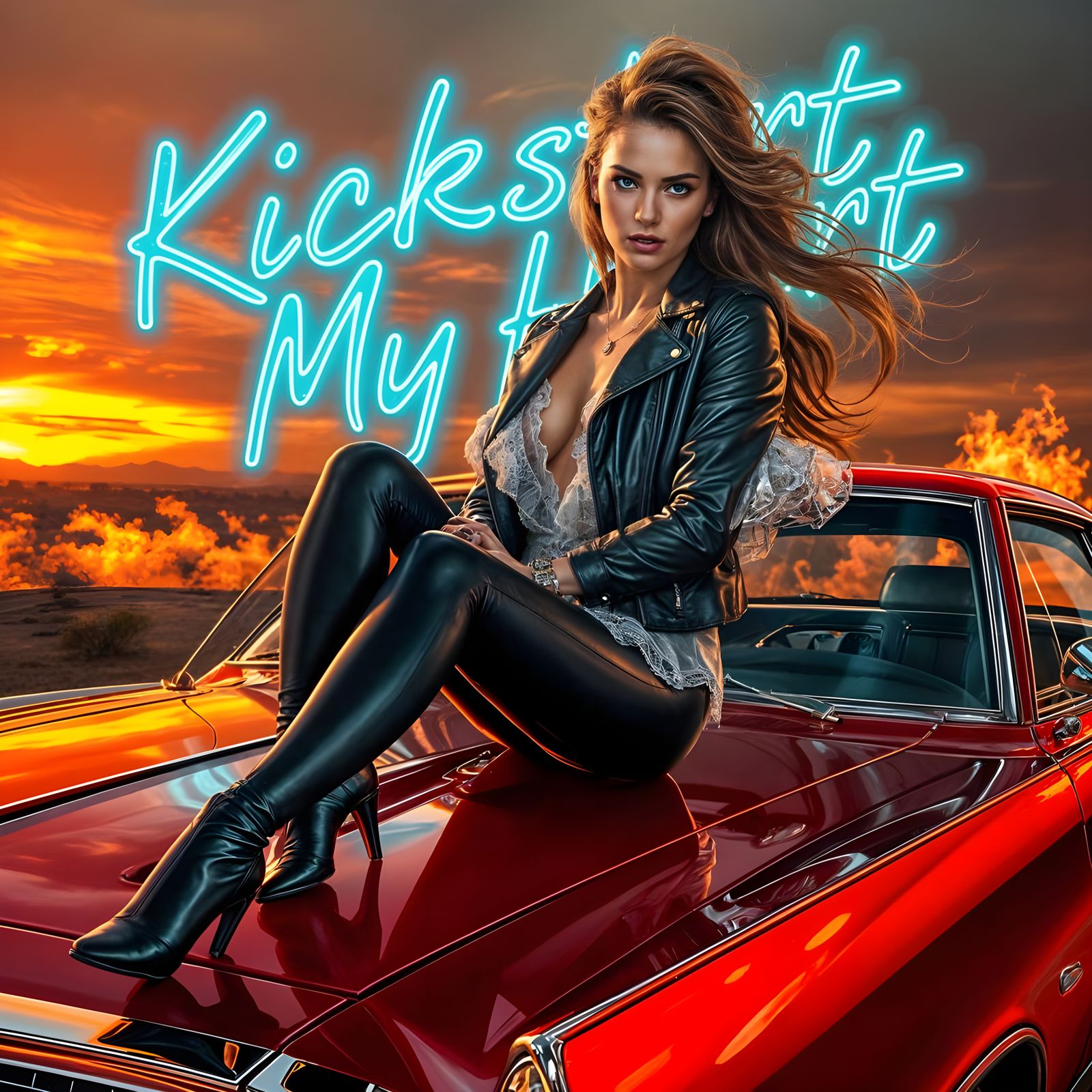 Hyper-Detailed Hot Rod Goddess Ignites the Night