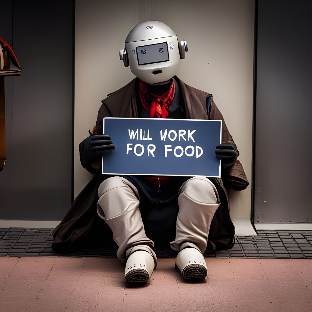 Homeless Robot Seeks Work