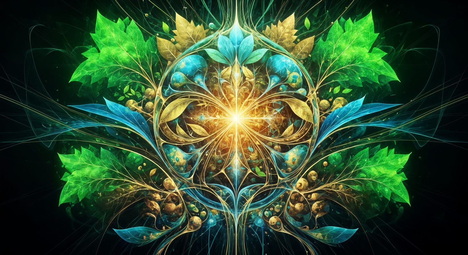 Abstract Forest Soul: Crystalline Nature Energy