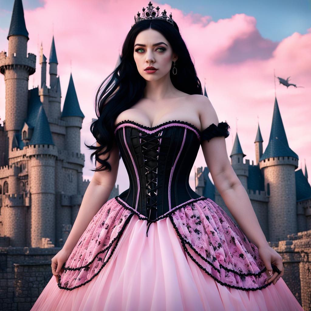 Gothic Fairytale Aurora in a Dark Castle
