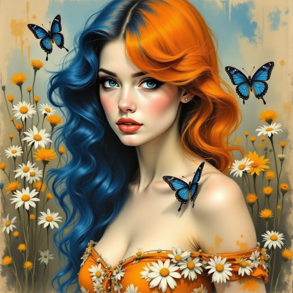 Ethereal Beauty Radiates in Art Nouveau Fantasy