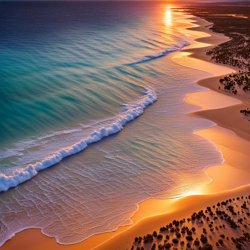 Ningaloo Coast Sunset: High-Resolution Beach Photography