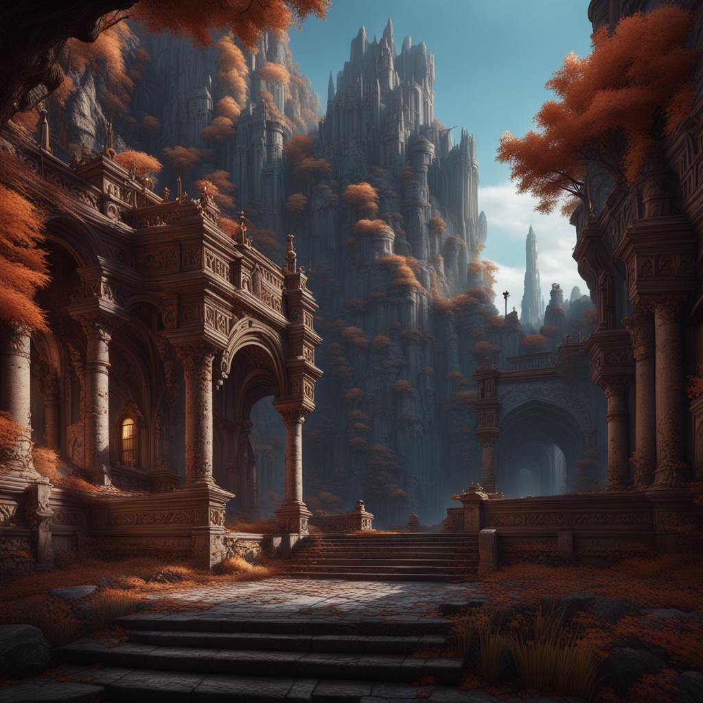 Fantastical Matte Painting with Deep Color