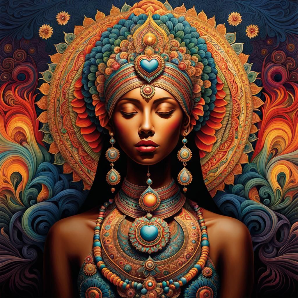 Enlightenment and Interconnectedness in Vibrant Colors