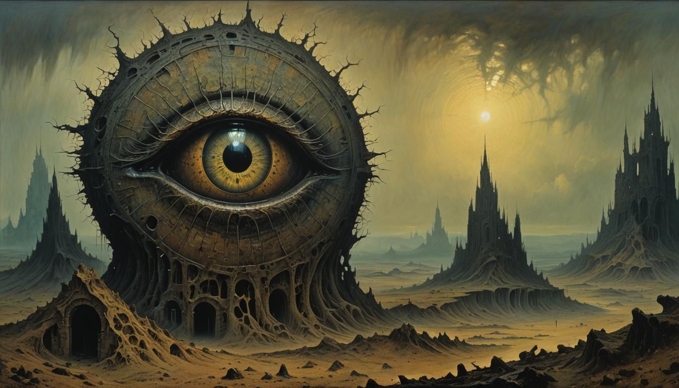 Eye of the Beholder: Dystopian Art in Oil Wash