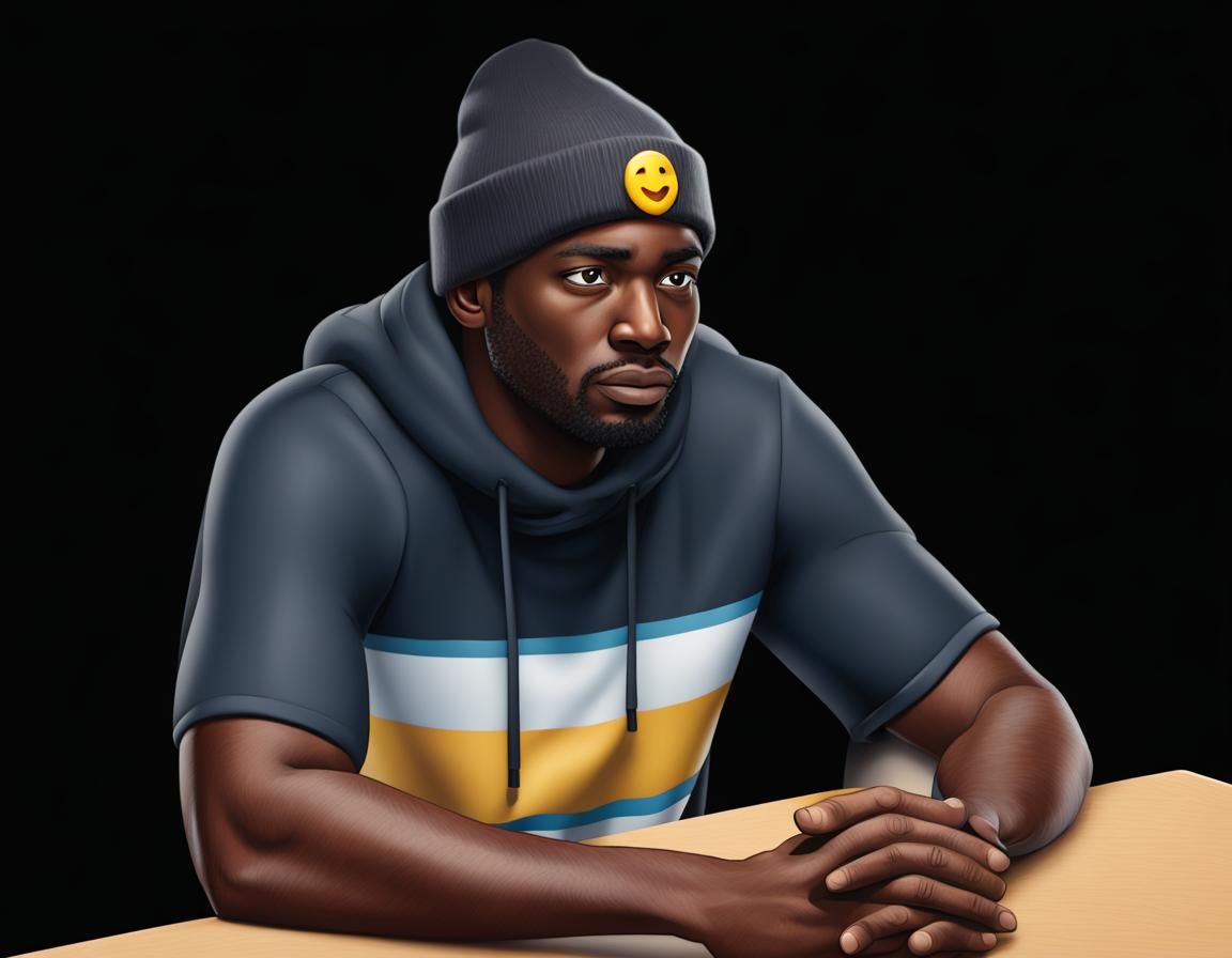 Emoji of a Dark Male Wearing a Ski Cap