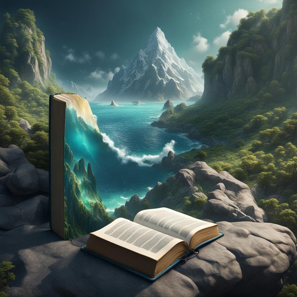 Bible Illustration: Detailed Matte Painting in Deep Color