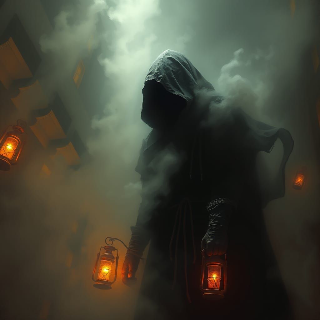 Ethereal Victorian Figure Emerges in Phantom Colors