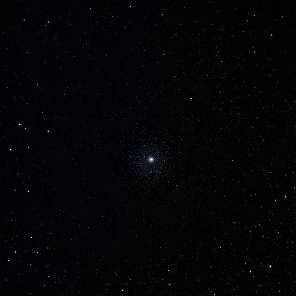 Lone Star Shines in Dark Night Sky