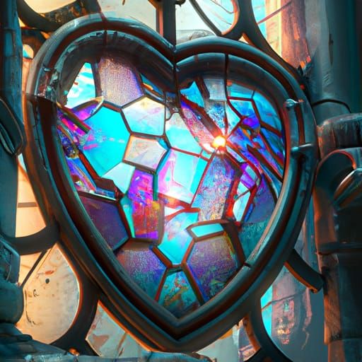 Broken Stained Glass Window, Fantasy Concept Art