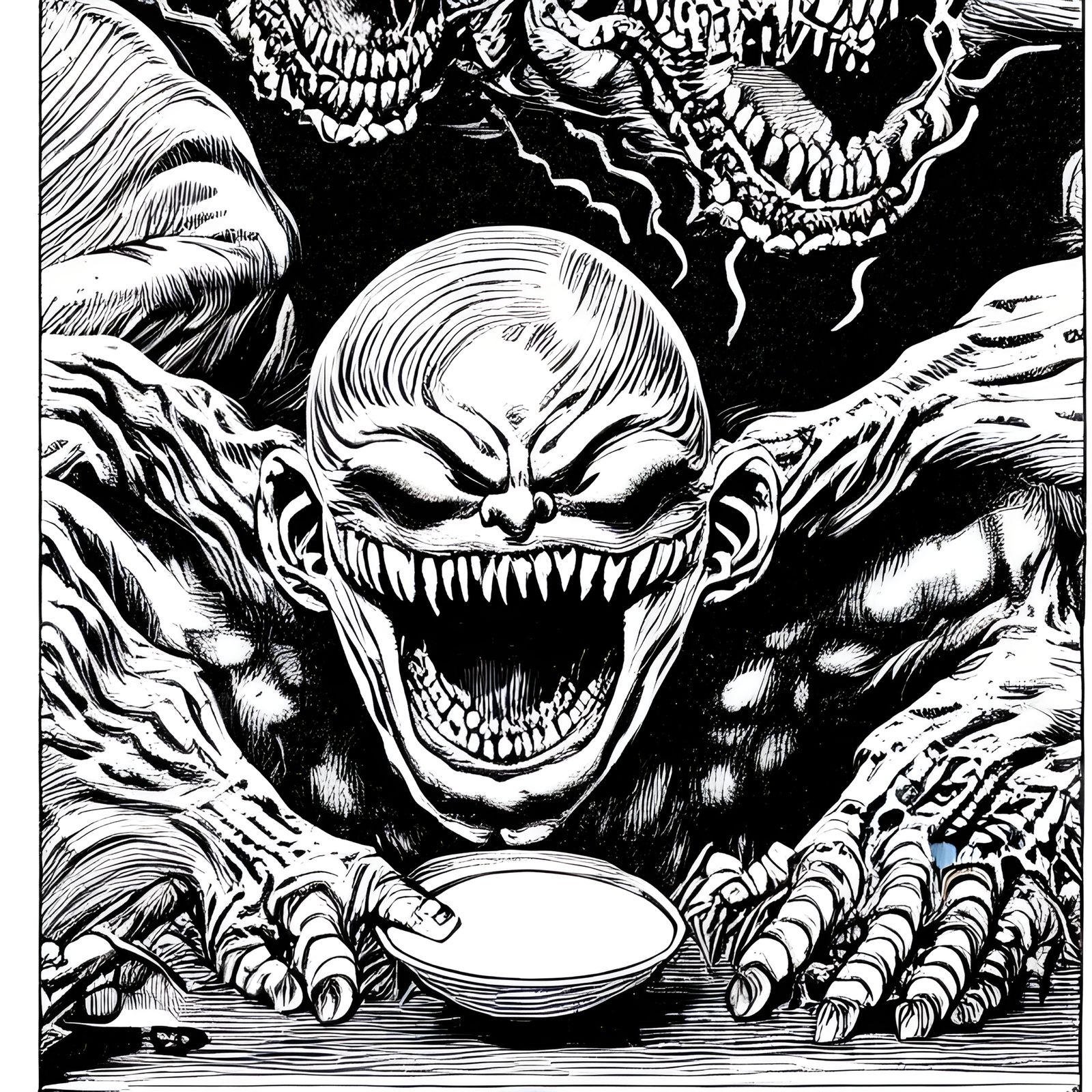 The Devil's Breakfast in Hellish Comic Style