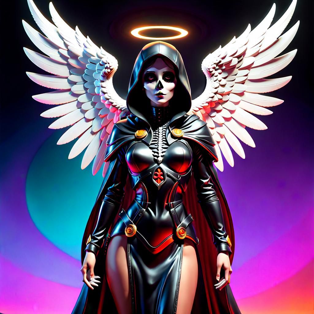Angel of Death: Pixar-Style 3D Alien Concept