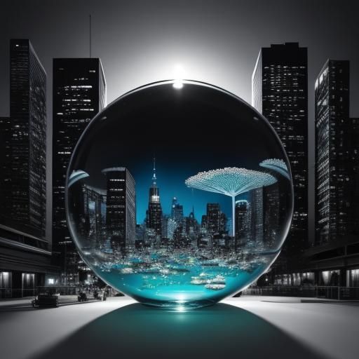 Vibrant Ocean Life in Glass Bubble