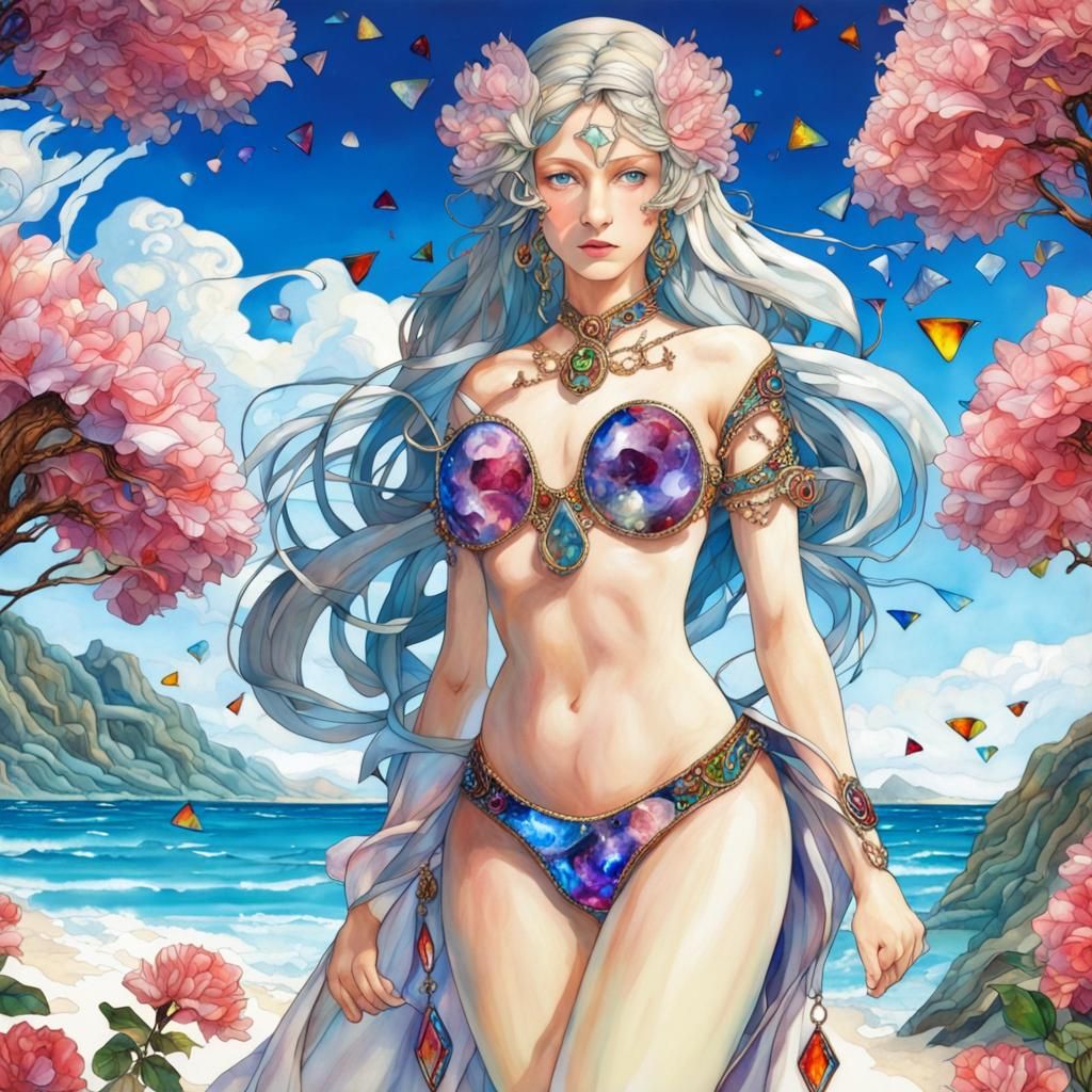 Secret Satureya: Prismatic Stained Glass Masterpiece