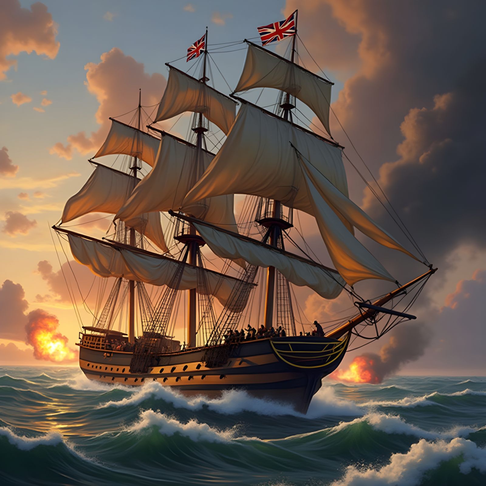 War of 1812 Ship Battle on Lake Ontario