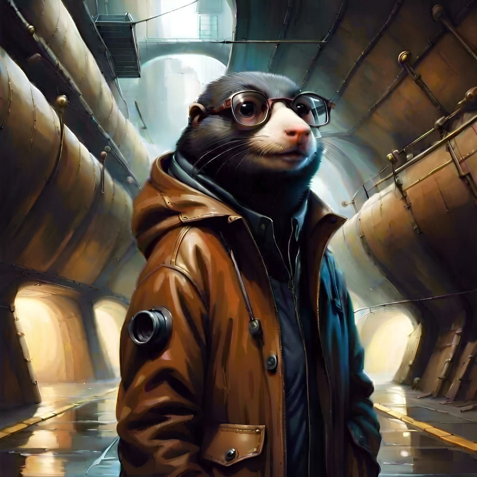 Mole Engineer in Cyberpunk Tunnels