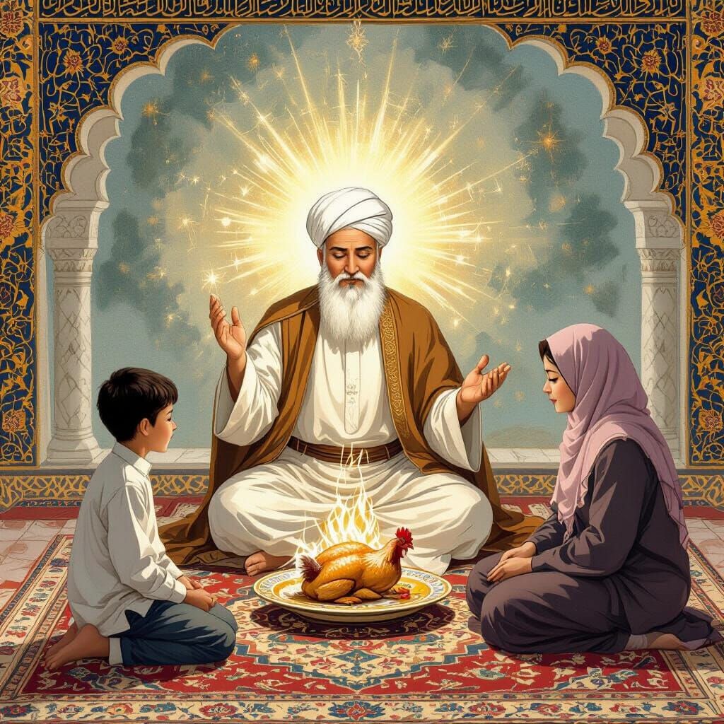 Spiritual Scene of Sheikh Abdul Qadir Al-Jailani Performing ...