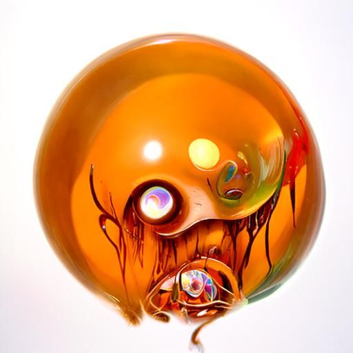 Jell-O Creature in Bubble Bath, Digital Art