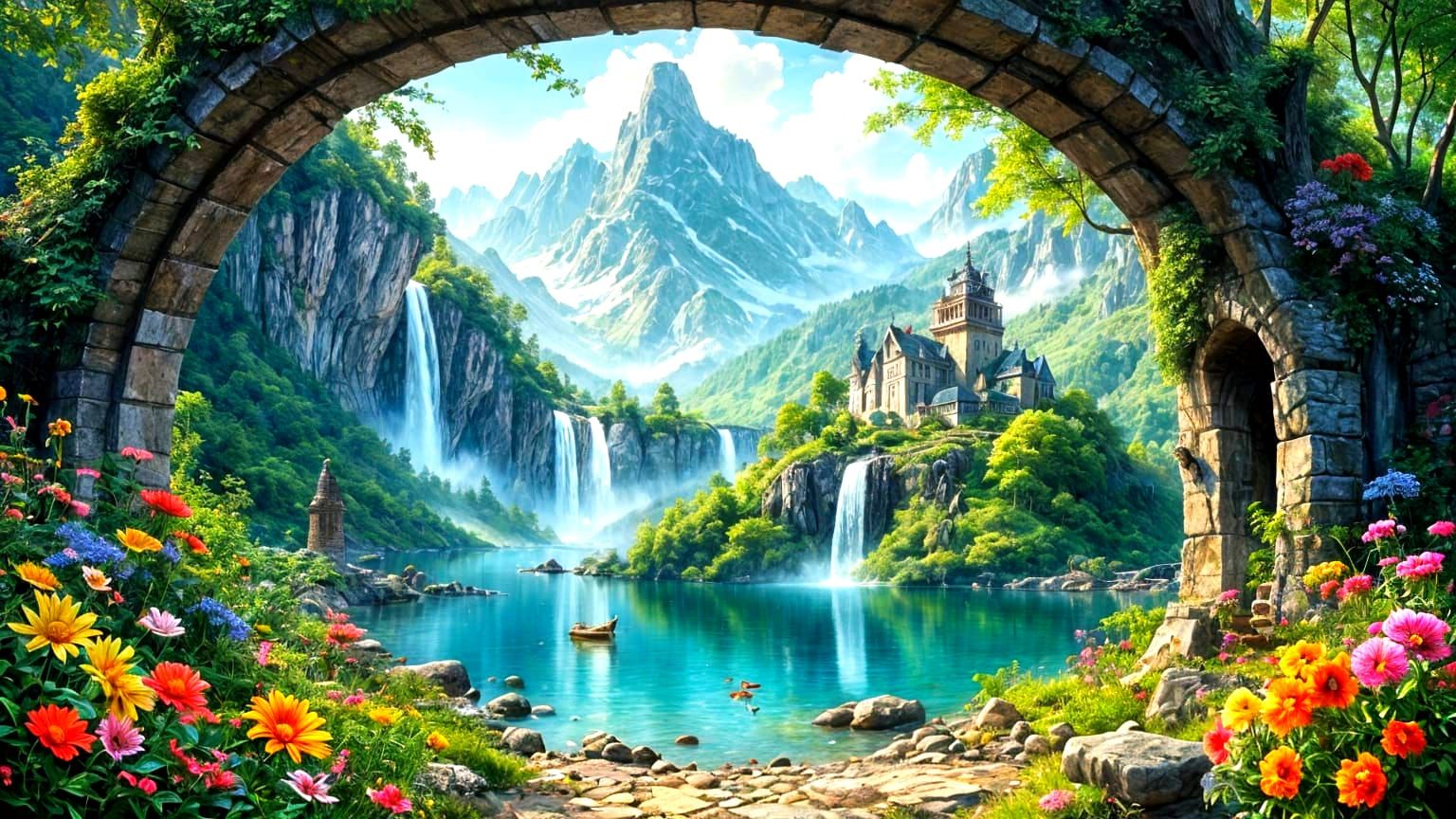 Artist Unlocks New Worlds With Glowing Castle Painting