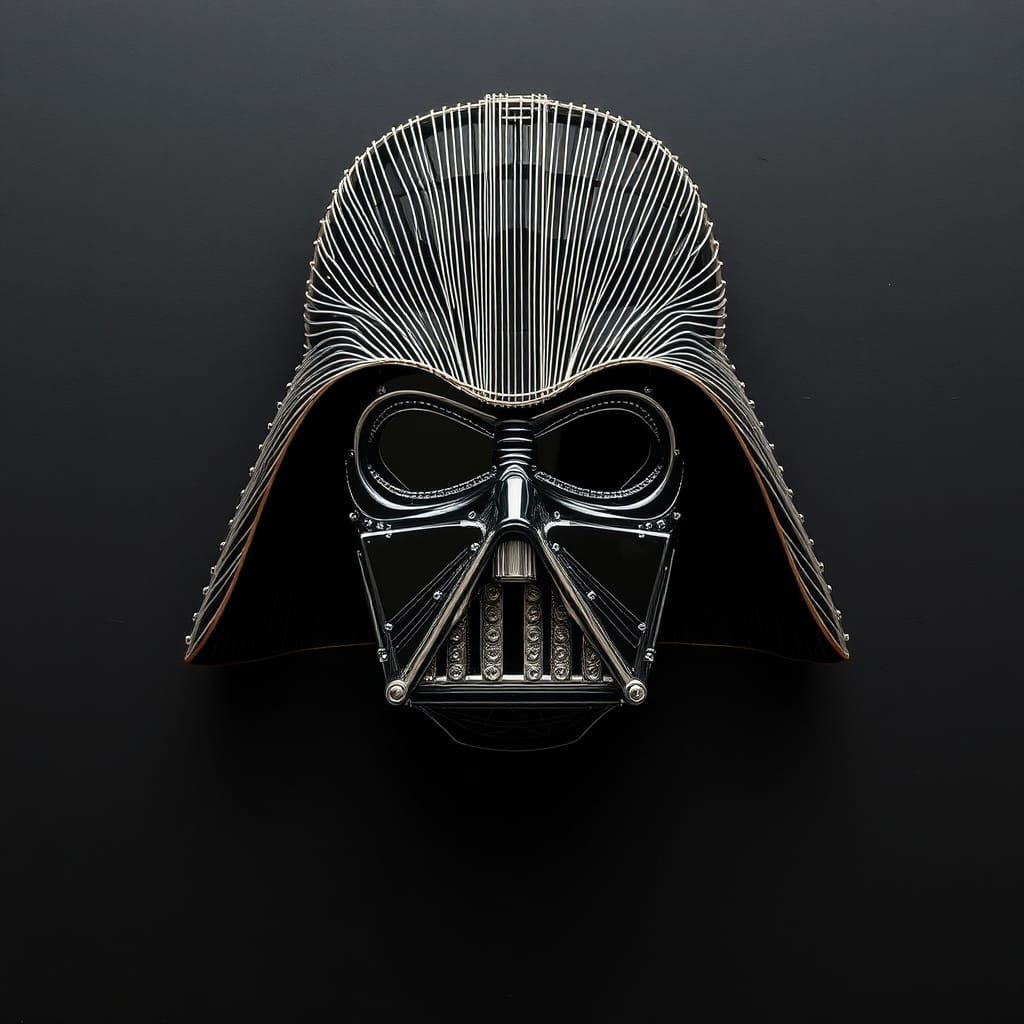 Darth Vader Sculpture Made of Guitar Strings