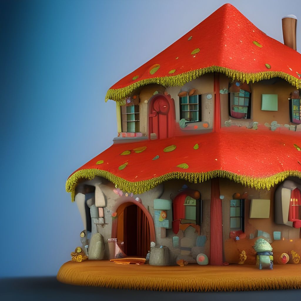 Detailed Gingerbread House: Professional Photography, 8K Res...