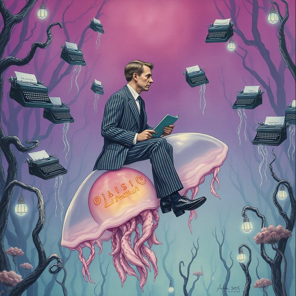 Man Rides Jellyfish Through Molten Forest in Hallucinatory S...