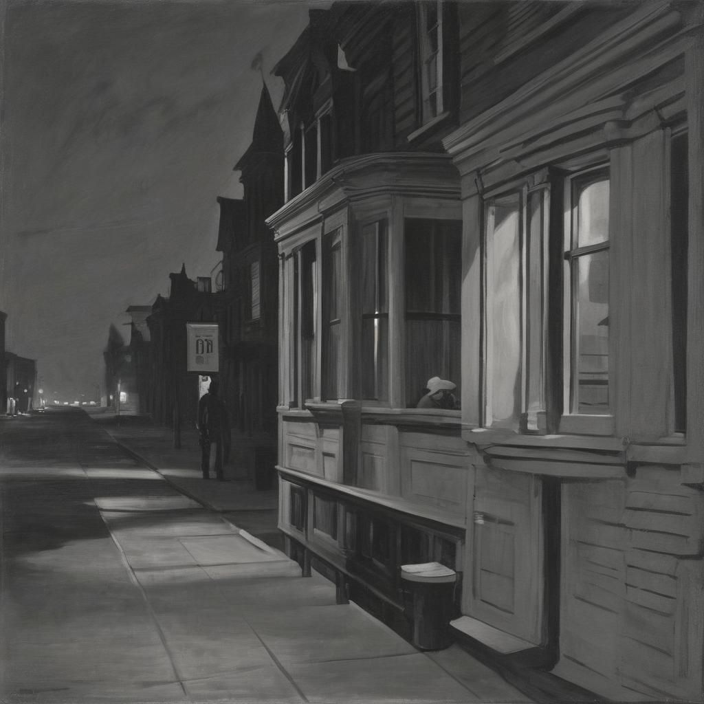 Grimdark Landscape Inspired by Edward Hopper