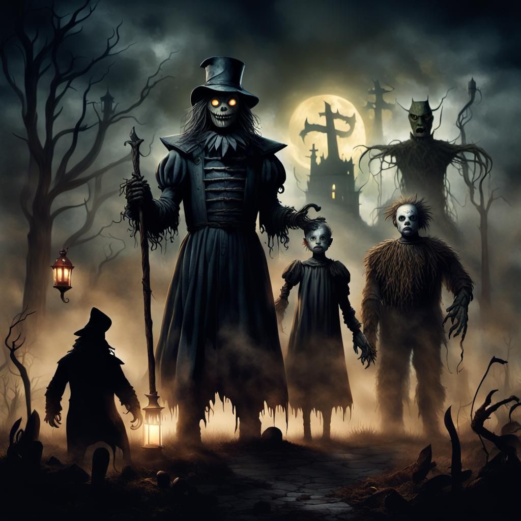 Dark Fantasy Dorothy in Gothic Horror Style