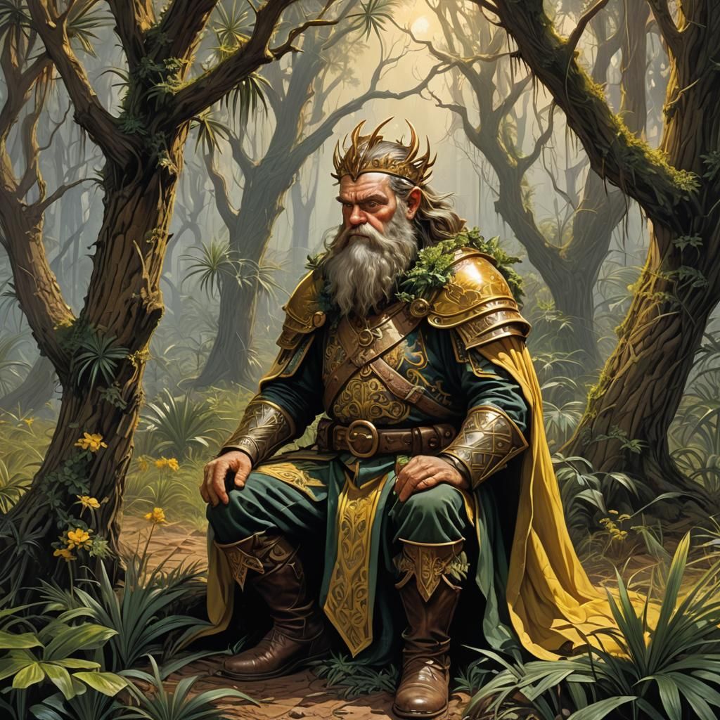 Princess Adored by Palmetto Trees: Comic Book Art